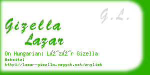 gizella lazar business card